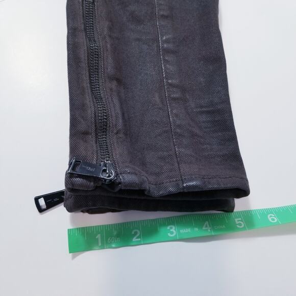 POLO Ralph Lauren Ladies Brown Moto Ankle Zip Pants Bikercore - Picture 9 of 13